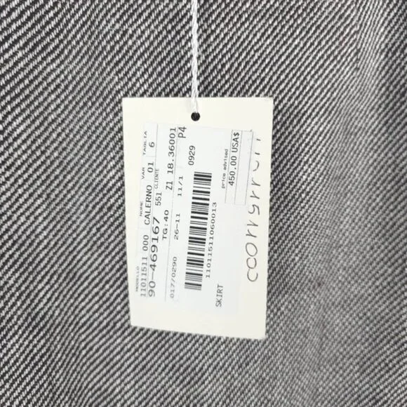 NWT MaxMara CALERNO ITALY‎ 🇮🇹 Made LINEN SILK Pencil Skirt Back Slit Size 6